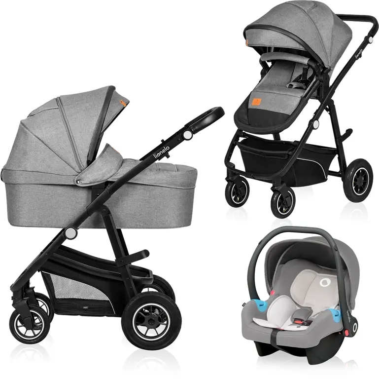 Детская коляска 3 в 1 Lionelo Bianka Grey Stone
